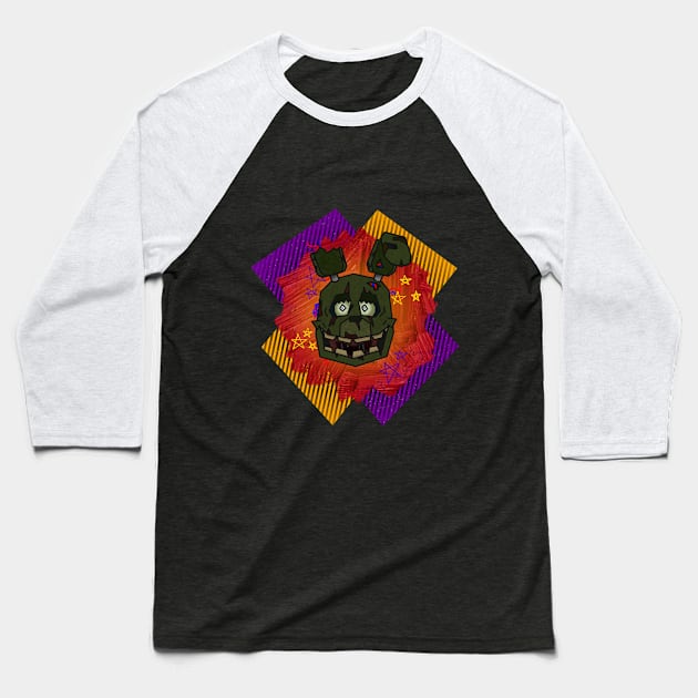 Springtrap Icon Baseball T-Shirt by The Cat that Draws